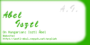 abel isztl business card